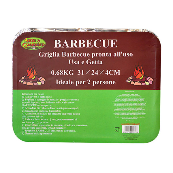 Griglia per barbecue usa e getta