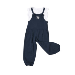 Salopette con t-shirt