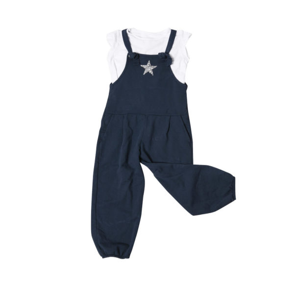 Salopette con t-shirt
