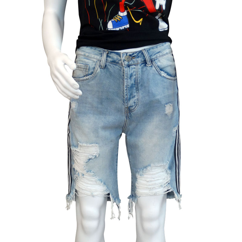Jeans Corti Strappati Uomo | Pantaloncini Vintage Slim Fit S-3XL
