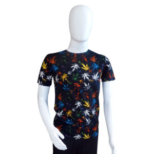 T-shirt fantasia a foglie