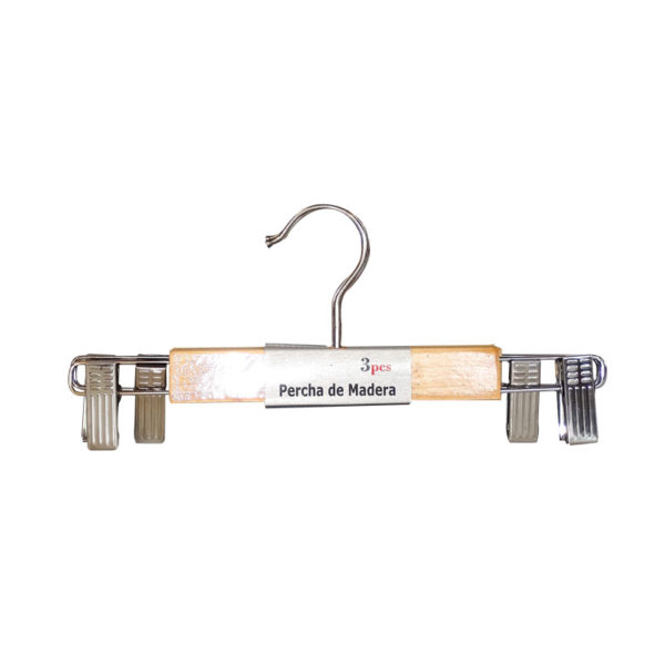 Appendiabiti in legno con clip