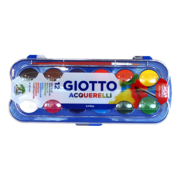 Giotto acquerelli con pennello colori intensi