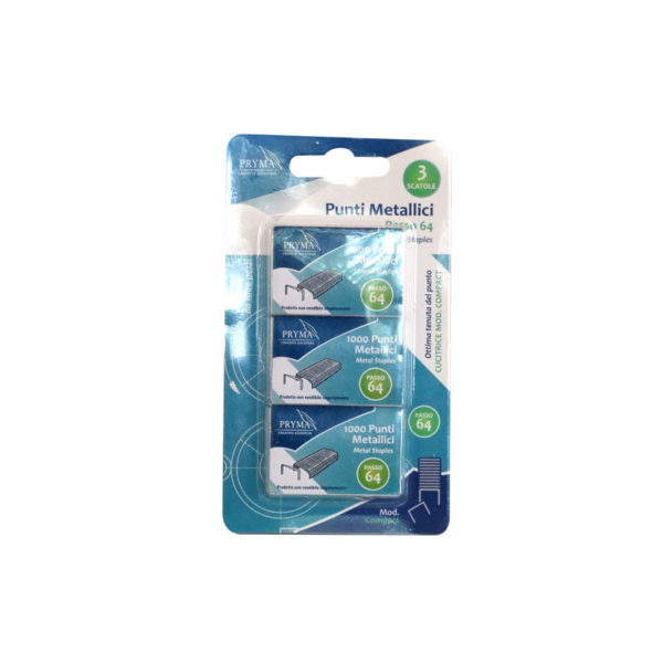 Pryma punti metallici per cucitrice - passo 64