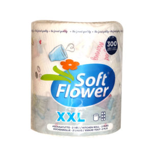 Soft Flower asciugatutto 2 veli xxl