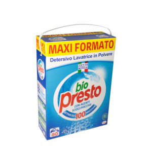 Bio presto - detersivo lavatrice in polvere - 80 lav.