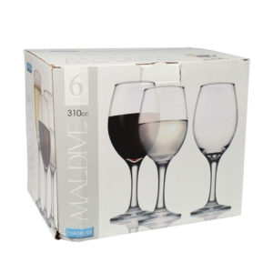 Calici da vino in vetro 6 pz
