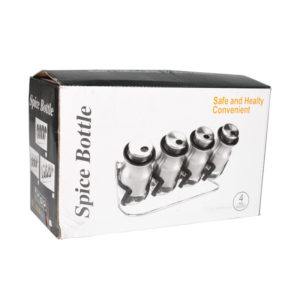 Contenitori per spezie in vetro - set 4 pz