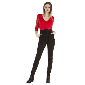 Jumpsuit con pizzo