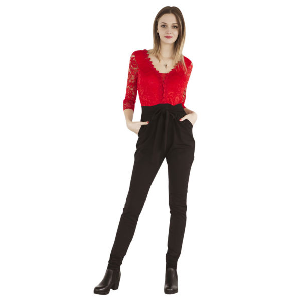 Jumpsuit con pizzo