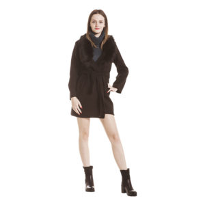 Cappotto con ecopelliccia