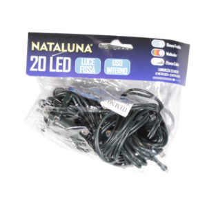 Luci natalizie luce fissa 20 led uso interno